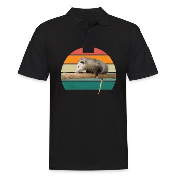 Opossum Oppssums Oposum Nager Nagetier Beutel - Männer Poloshirt - Schwarz - Vorne - Kai (181cm)