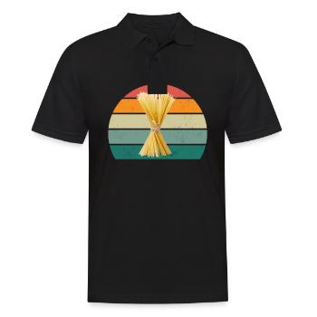 Nudel Spagehtti Farfalle Teig Getreide Nudeln - Männer Poloshirt - Schwarz - Vorne - Kai (181cm)