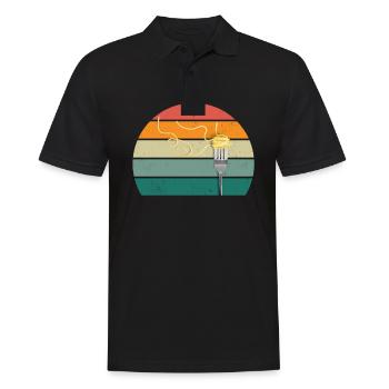 Nudel Spagehtti Farfalle Teig Getreide Nudeln - Männer Poloshirt - Schwarz - Vorne - Kai (181cm)