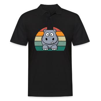 Hippopotame du Nil Hippopotames Hippopotames Nain Cheval - Polo Homme - noir - Devant - Kai (181cm)