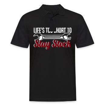 Muscel Car V8 Turbocharger Tuning Rennwagen - Männer Poloshirt - Schwarz - Vorne - Kai (181cm)