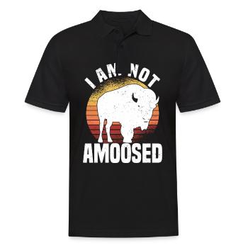 Büffel Bison Ochse Indianer Amerikanisch - Männer Poloshirt - Schwarz - Vorne - Kai (181cm)