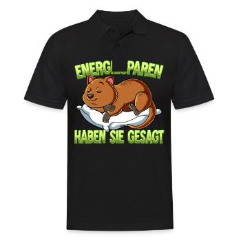 Energiesparen Haben Sie Gesagt Quokka - Männer Poloshirt - Schwarz - Vorne - Kai (181cm)