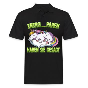 Energiesparen Haben Sie Gesagt Einhorn - Männer Poloshirt - Schwarz - Vorne - Kai (181cm)