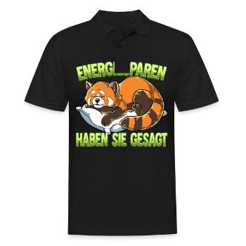Energiesparen Haben Sie Gesagt Roter Panda - Männer Poloshirt - Schwarz - Vorne - Kai (181cm)