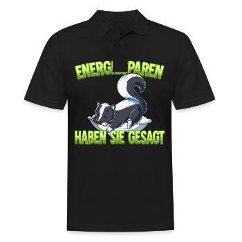 Energiesparen Haben Sie Gesagt Stinktier - Männer Poloshirt - Schwarz - Vorne - Kai (181cm)