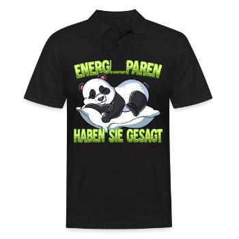 Energiesparen Haben Sie Gesagt Panda - Männer Poloshirt - Schwarz - Vorne - Kai (181cm)
