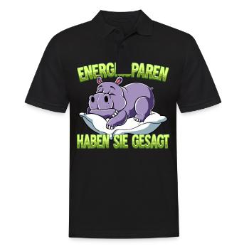 Energiesparen Haben Sie Gesagt Nilpferd - Männer Poloshirt - Schwarz - Vorne - Kai (181cm)