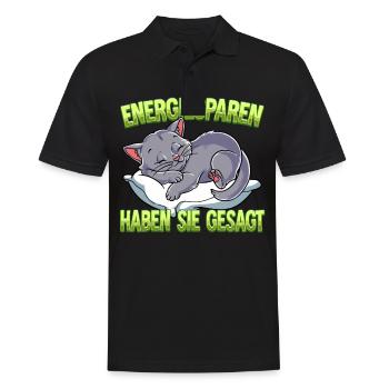 Energiesparen Haben Sie Gesagt Katze - Männer Poloshirt - Schwarz - Vorne - Kai (181cm)