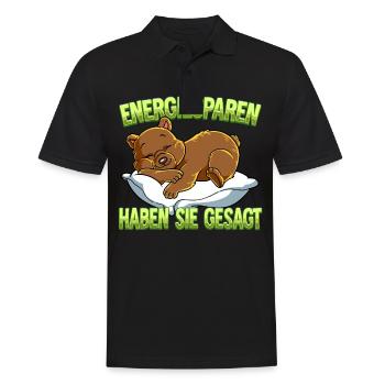 Energiesparen Haben Sie Gesagt Bär - Männer Poloshirt - Schwarz - Vorne - Kai (181cm)