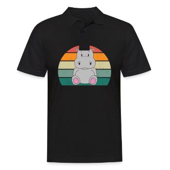 Hippopotame du Nil Hippopotames Hippopotames Nain Cheval - Polo Homme - noir - Devant - Kai (181cm)