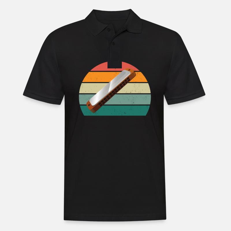 Harmonica Harmonica player Harmonicas - Men's Polo Shirt - black
