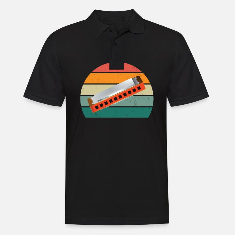 Harmonica Harmoniciste Harmonicas - Polo Homme - noir