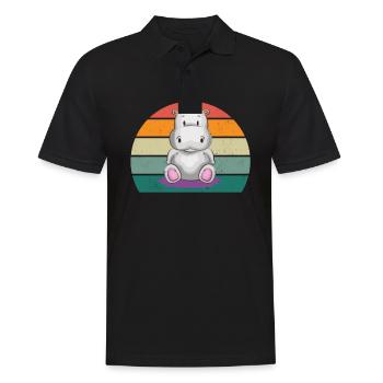 Hippopotame du Nil Hippopotames Hippopotames Nain Cheval - Polo Homme - noir - Devant - Kai (181cm)