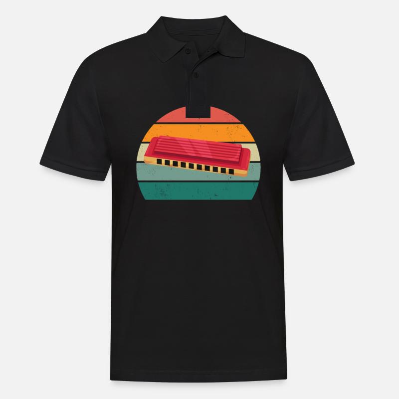 Harmonica Harmonica player Harmonicas - Men's Polo Shirt - black