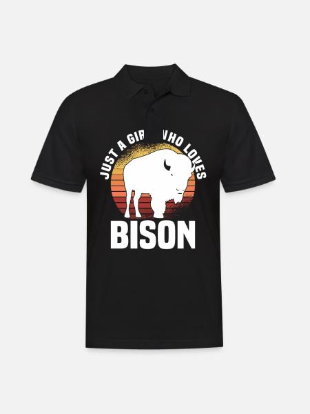 Buffle Bison Buffle Amérindien - Polo Homme - noir
