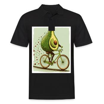 Avocat Bike Bike Abstrait Végétarien Végétalien - Polo Homme - noir - Devant - Kai (181cm)