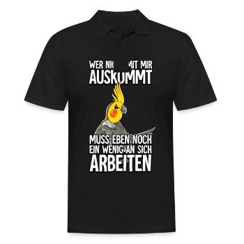 Nymphensittich Wer Nicht Mit Mir Auskommt - Männer Poloshirt - Schwarz - Vorne - Kai (181cm)
