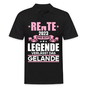 Rentner 2023 Rentnerin 2023 Rente 2023 - Männer Poloshirt - Schwarz - Vorne - Kai (181cm)