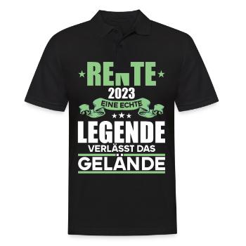 Rentner 2023 Rentnerin 2023 Rente 2023 - Männer Poloshirt - Schwarz - Vorne - Kai (181cm)