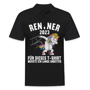 Rente 2023 Ruhestand Abschied Rentner 2023 - Männer Poloshirt - Schwarz - Vorne - Kai (181cm)
