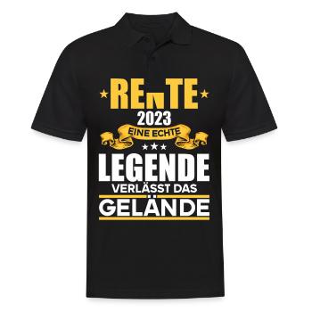 Rentner 2023 Rentnerin 2023 Rente 2023 - Männer Poloshirt - Schwarz - Vorne - Kai (181cm)