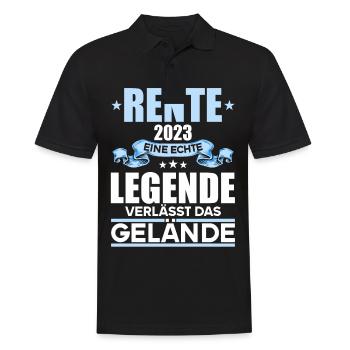 Rentner 2023 Rentnerin 2023 Rente 2023 - Männer Poloshirt - Schwarz - Vorne - Kai (181cm)
