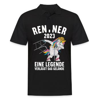 Rente 2023 Ruhestand Abschied Rentner 2023 - Männer Poloshirt - Schwarz - Vorne - Kai (181cm)