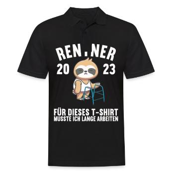 Rente 2023 Ruhestand Abschied Rentner 2023 - Männer Poloshirt - Schwarz - Vorne - Kai (181cm)