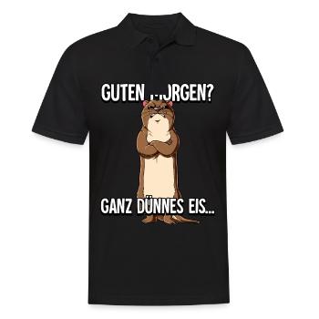 Guten Morgen Ganz Dünnes Eis Otter - Männer Poloshirt - Schwarz - Vorne - Kai (181cm)
