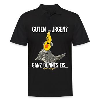 Guten Morgen Ganz Dünnes Eis Nymphensittich - Männer Poloshirt - Schwarz - Vorne - Kai (181cm)