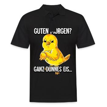 Guten Morgen Ganz Dünnes Eis Kanarienvogel - Männer Poloshirt - Schwarz - Vorne - Kai (181cm)