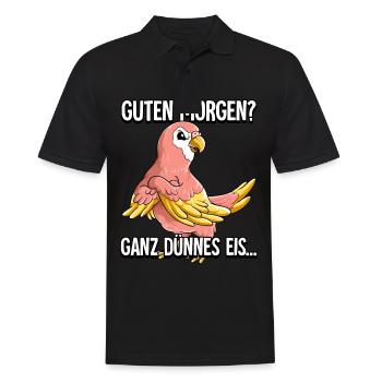 Guten Morgen Ganz Dünnes Eis Bourkesittich - Männer Poloshirt - Schwarz - Vorne - Kai (181cm)