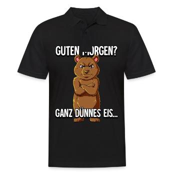 Guten Morgen Ganz Dünnes Eis Bär - Männer Poloshirt - Schwarz - Vorne - Kai (181cm)