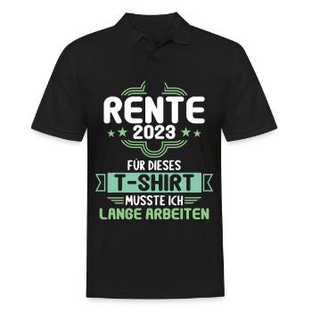 Rentner 2023 Rentnerin 2023 Rente 2023 - Männer Poloshirt - Schwarz - Vorne - Kai (181cm)