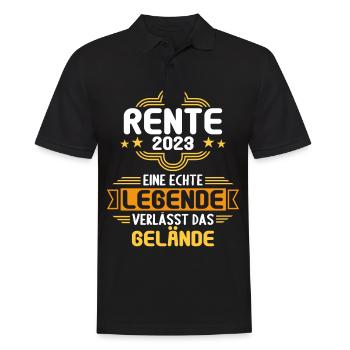 Rentner 2023 Rentnerin 2023 Rente 2023 - Männer Poloshirt - Schwarz - Vorne - Kai (181cm)