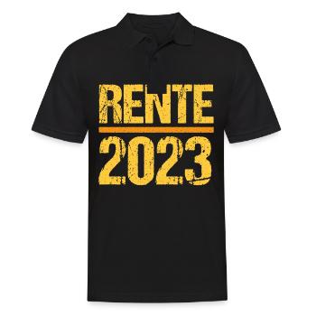 Rentner 2023 Rentnerin 2023 Rente 2023 - Männer Poloshirt - Schwarz - Vorne - Kai (181cm)