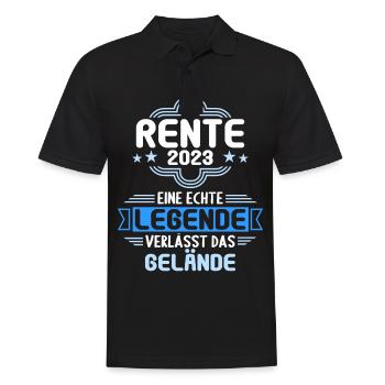 Rentner 2023 Rentnerin 2023 Rente 2023 - Männer Poloshirt - Schwarz - Vorne - Kai (181cm)