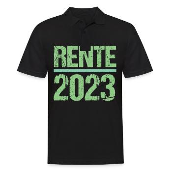 Rentner 2023 Rentnerin 2023 Rente 2023 - Männer Poloshirt - Schwarz - Vorne - Kai (181cm)