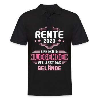 Rentner 2023 Rentnerin 2023 Rente 2023 - Männer Poloshirt - Schwarz - Vorne - Kai (181cm)