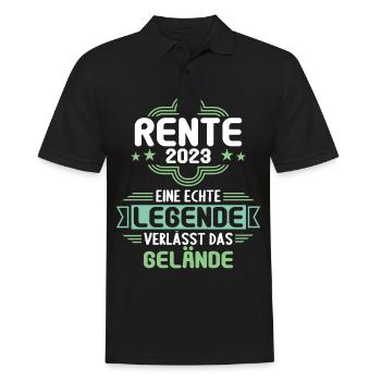 Rentner 2023 Rentnerin 2023 Rente 2023 - Männer Poloshirt - Schwarz - Vorne - Kai (181cm)