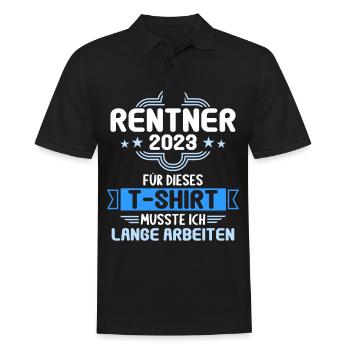 Rente 2023 Ruhestand Abschied Rentner 2023 - Männer Poloshirt - Schwarz - Vorne - Kai (181cm)