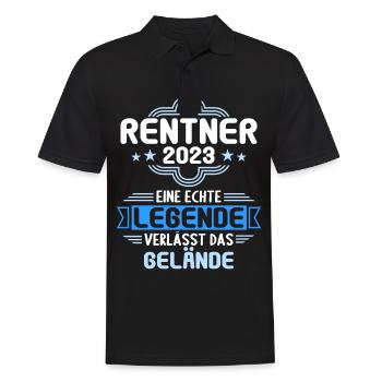 Rente 2023 Ruhestand Abschied Rentner 2023 - Männer Poloshirt - Schwarz - Vorne - Kai (181cm)