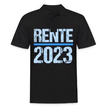 Rentner 2023 Rentnerin 2023 Rente 2023 - Männer Poloshirt - Schwarz - Vorne - Kai (181cm)