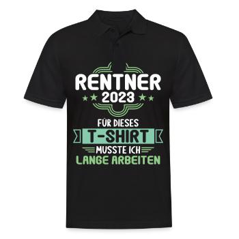 Rente 2023 Ruhestand Abschied Rentner 2023 - Männer Poloshirt - Schwarz - Vorne - Kai (181cm)