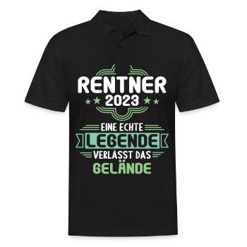 Rente 2023 Ruhestand Abschied Rentner 2023 - Männer Poloshirt - Schwarz - Vorne - Kai (181cm)