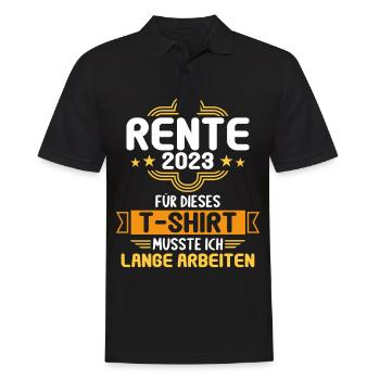 Rentner 2023 Rentnerin 2023 Rente 2023 - Männer Poloshirt - Schwarz - Vorne - Kai (181cm)