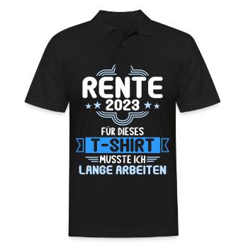 Rentner 2023 Rentnerin 2023 Rente 2023 - Männer Poloshirt - Schwarz - Vorne - Kai (181cm)
