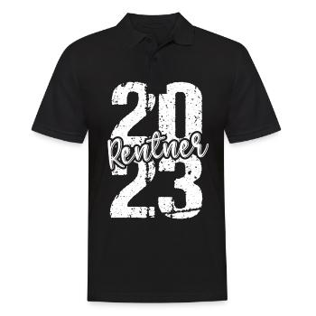 Rente 2023 Ruhestand Abschied Rentner 2023 - Männer Poloshirt - Schwarz - Vorne - Kai (181cm)