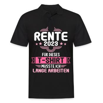 Rentner 2023 Rentnerin 2023 Rente 2023 - Männer Poloshirt - Schwarz - Vorne - Kai (181cm)